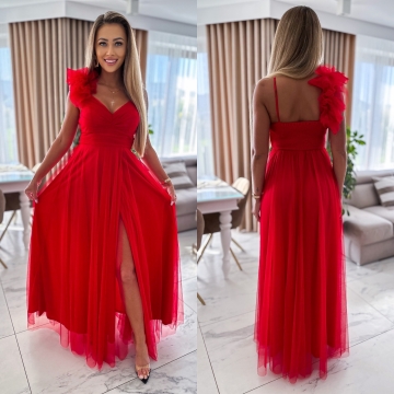 Czerwona sukienka maxi Milagros