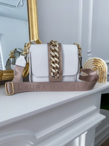 Biała torebka Laura Biaggi 