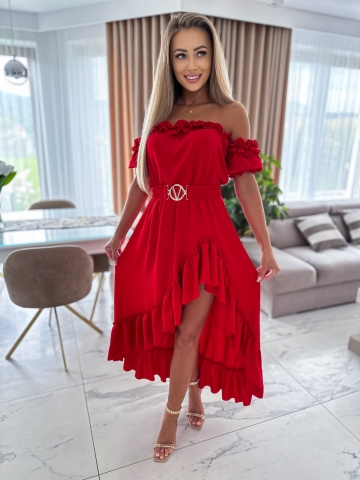 Czerwona sukienka hiszpanka Marbella