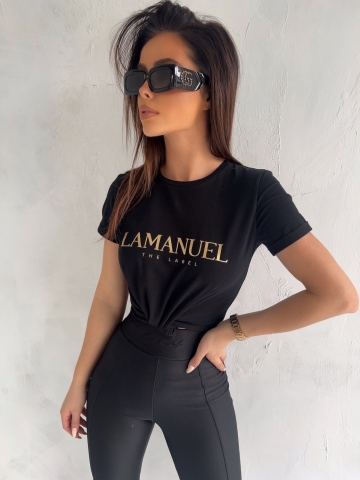Czarny t-shirt La manuel